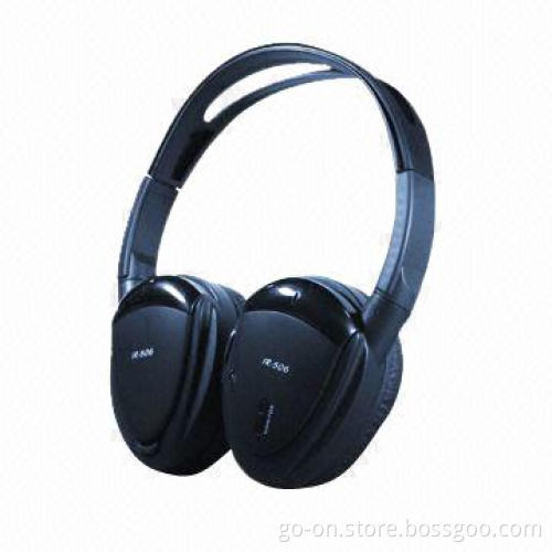 IR Wireless Headset with Single-channel for Car Audio Use, Available in Fold-flat Design